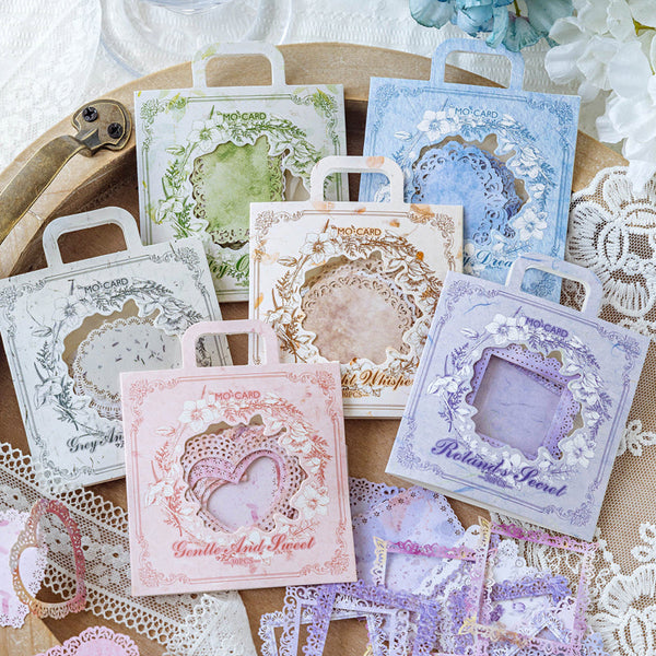 30PCS Lace Light Series material paper