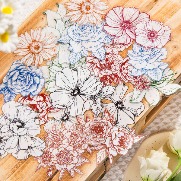 40PCS Blooming period series sticker