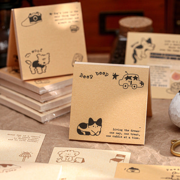 60PCS Hairball Notes Series note paper