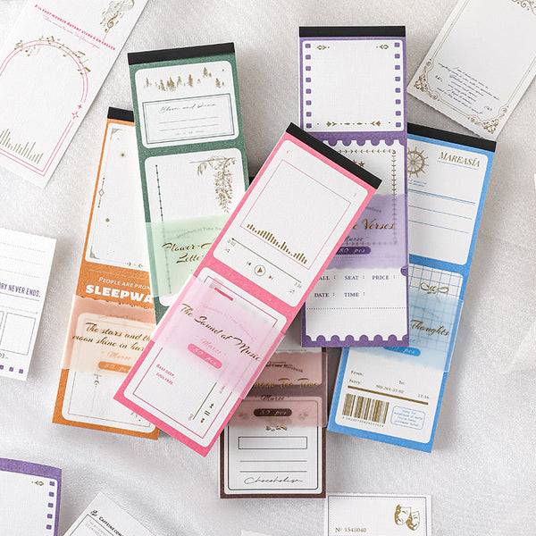 50PCS Time Silhouette Series note paper