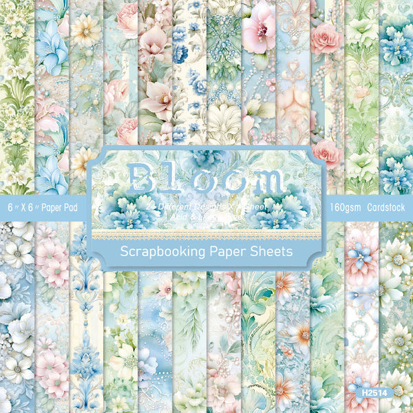 24PCS Bloom material paper