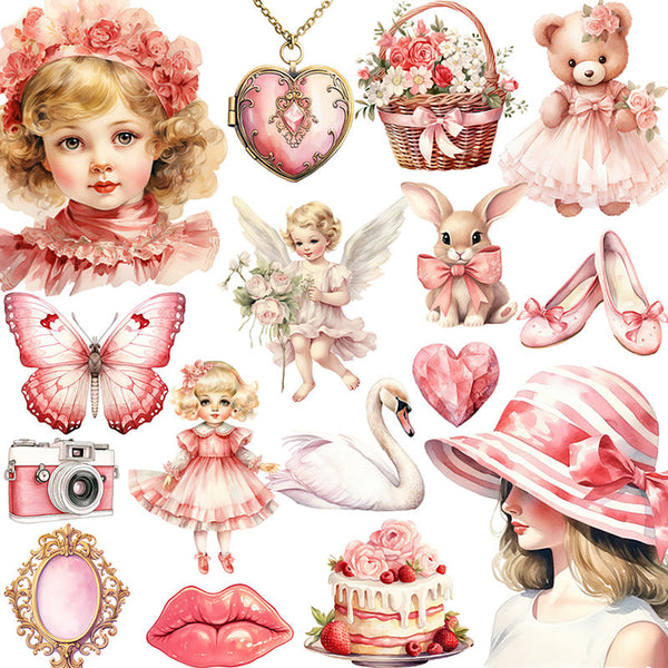 20PCS Pink element sticker
