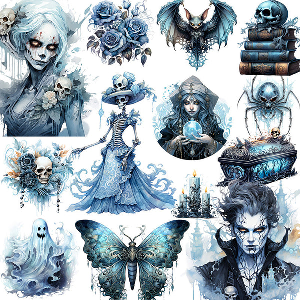 20PCS Gothic skeleton vampire sticker