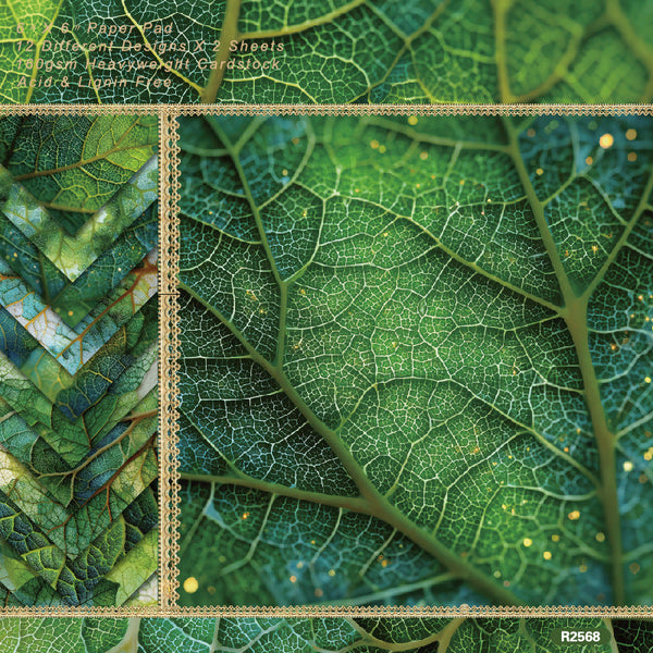 24PCS Plant texture material paper