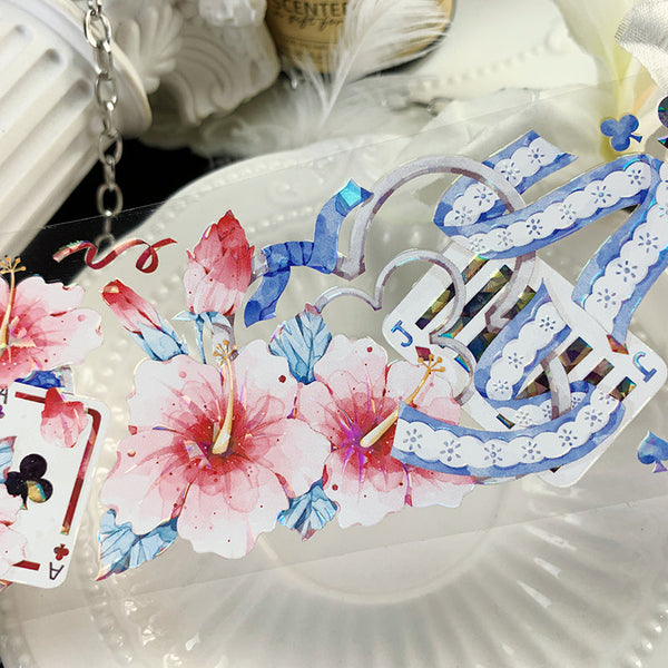 6cm*100cm Hibiscus flower PET Shell light tape