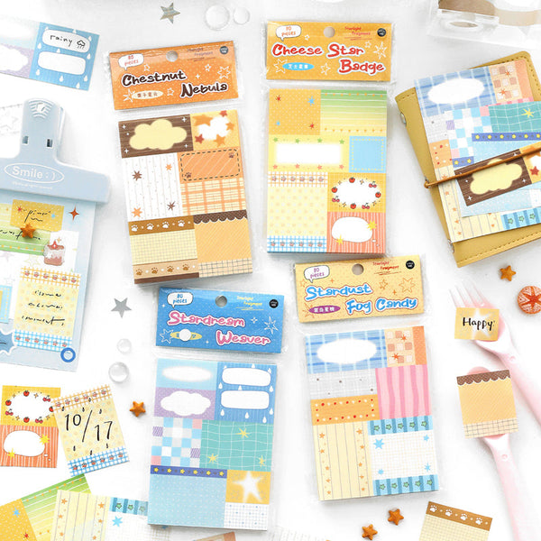80PCS Starlight Fragment Series note paper