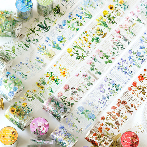 Flower Field series Fog PET Tape