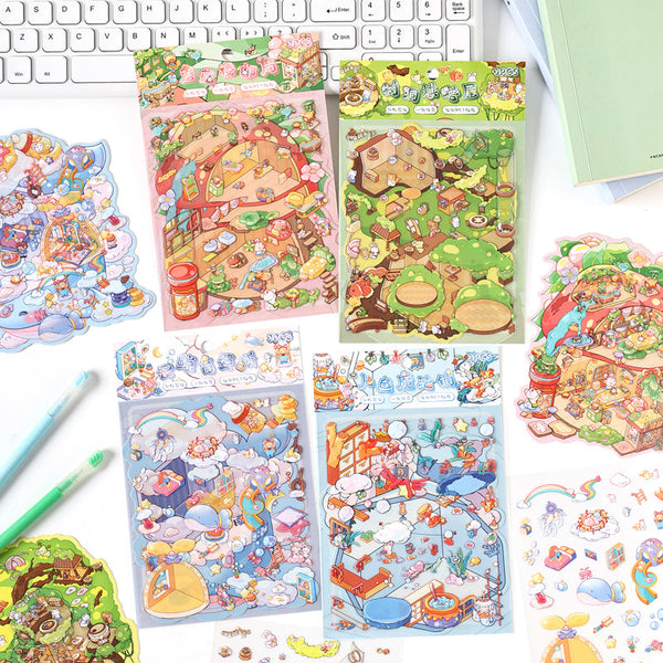 Rainbow Planet Series 3D Sticker