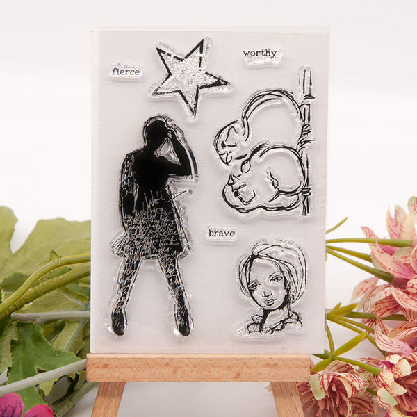 Clear silicone stamp