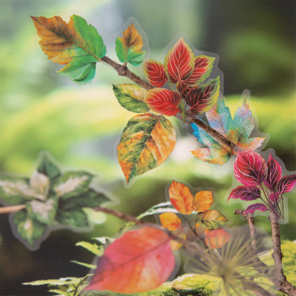 15PCS The wind signal of leaves series sticker