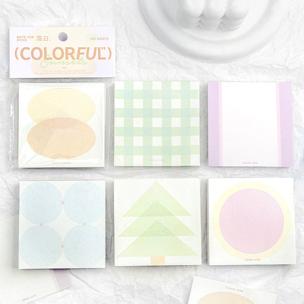 100PCS Colored gummy book series note paper