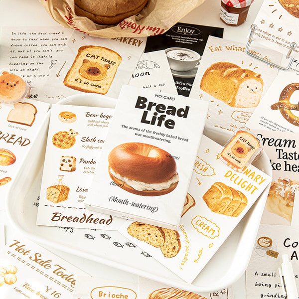 30PCS Bread life series material paper