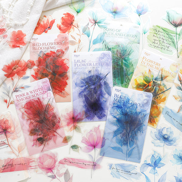 10PCS Clear dream flower Island series sticker