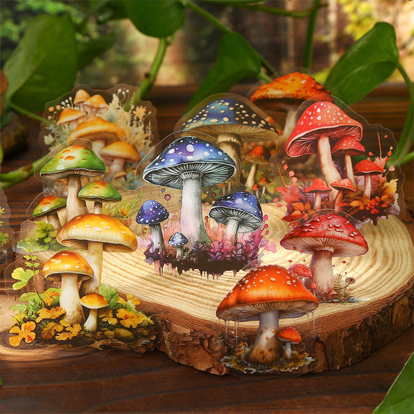 30PCS Mushroom in bottle series sticker