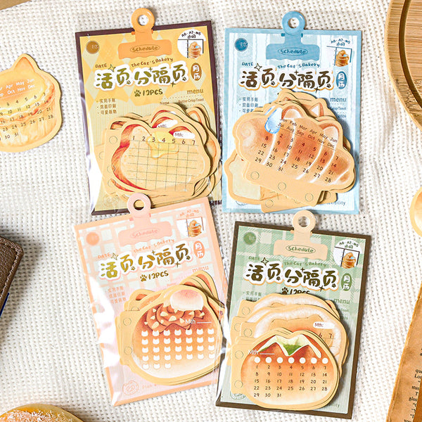 12PCS Kitten Bakery Series note paper