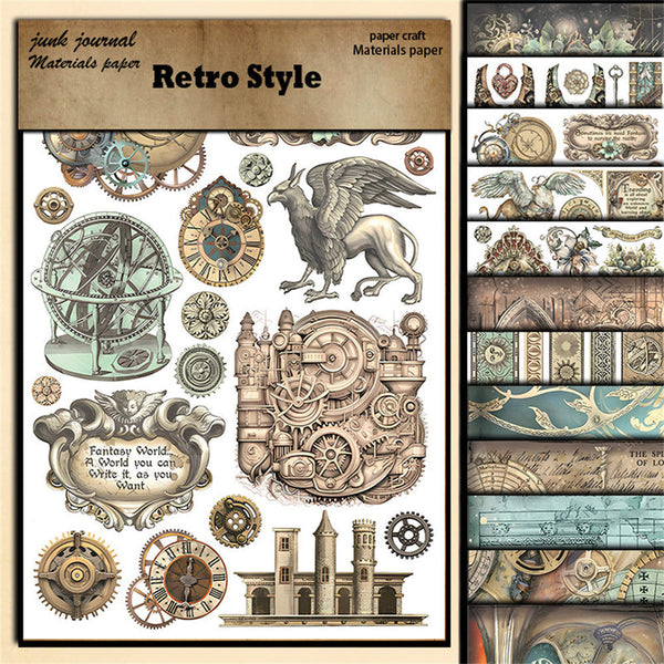 12PCS Fantasy tramp material paper