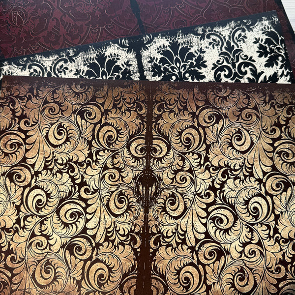 10PCS Dark retro background paper