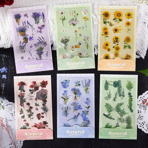 6PCS Nature plant series sticker