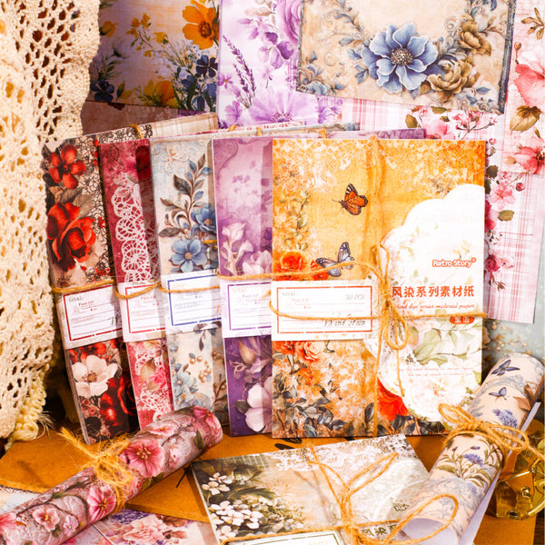 30PCS Air dyeing series material paper