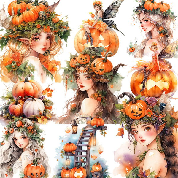 12PCS Pumpkin house sticker