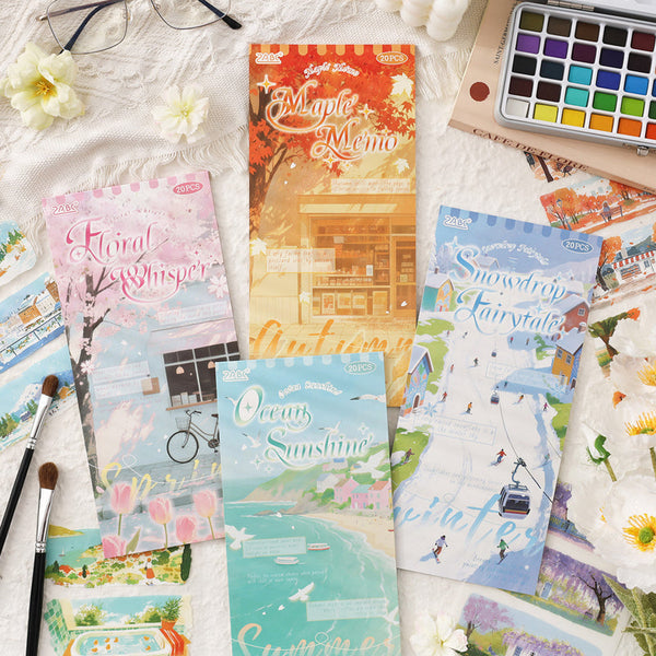 20PCS Four Seasons Appreciation Series sticker book