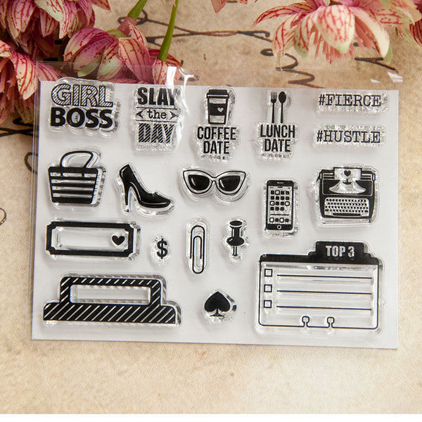 Clear silicone stamp