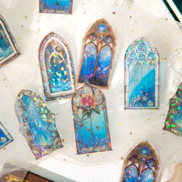 10PCS Flower Window Narrative Series sticker