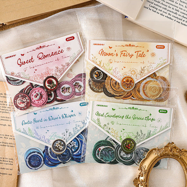 40PCS Years Mark Series sticker