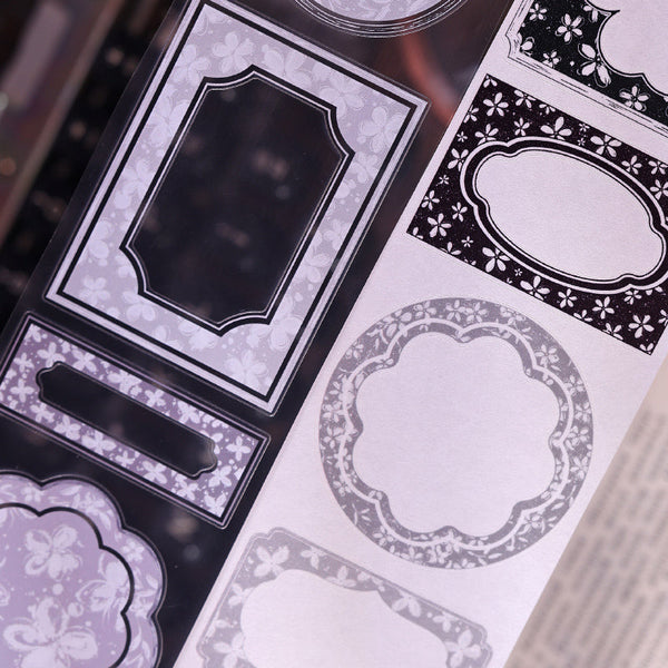 Whole Roll 6cm*6m Flower Frame Die Cutting Washi/PET Tape