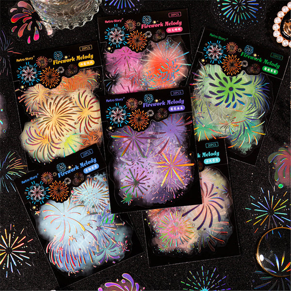 20PCS Fireworks rhyme series sticker