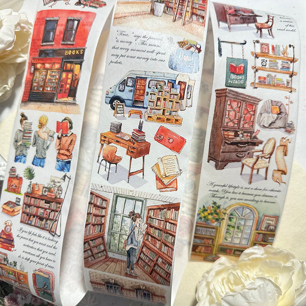 7cm*150cm Street bookstore washi tape