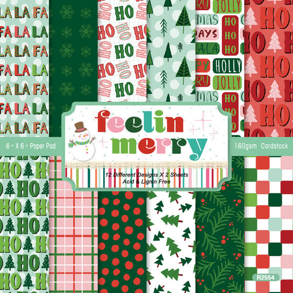 24PCS Feelin Merry material paper