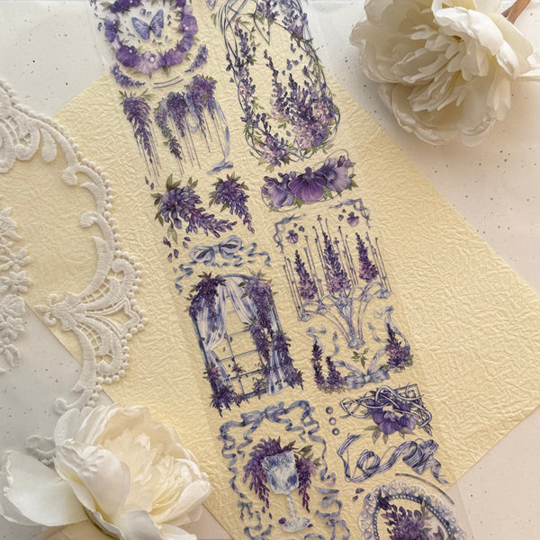 6cm*100cm Wisteria Dream Shell Light PET Tape