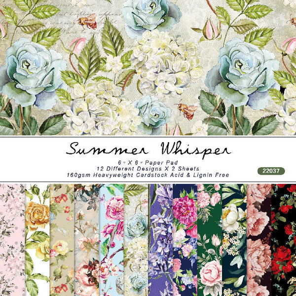 24PCS Summer Whisper background paper