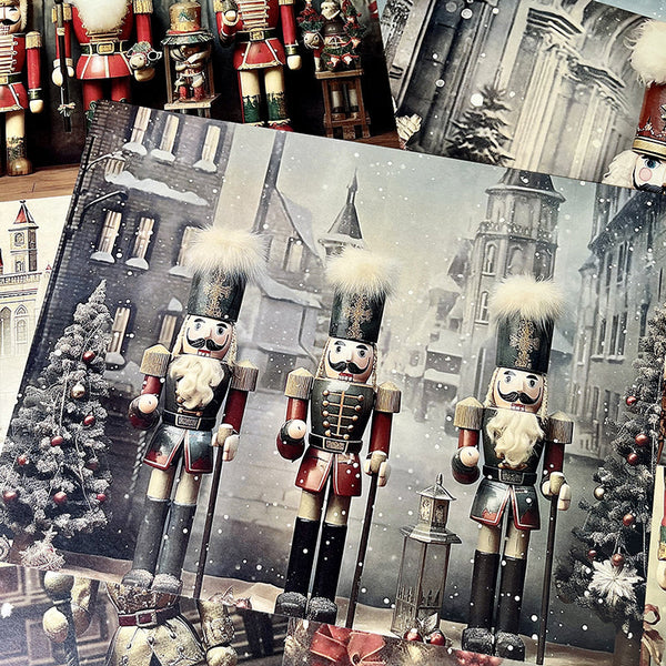 16PCS Nutcracker Christmas background paper