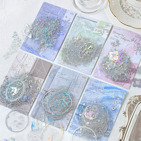 30PCS Silver Light Floating Dream Series sticker