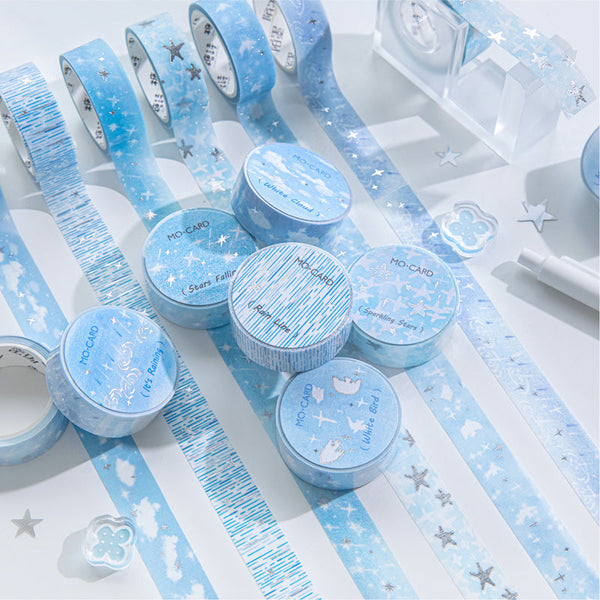 The Starry Sky Series Silver Stamping Flash Washi Tape