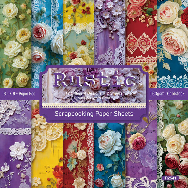24PCS Rustic background paper