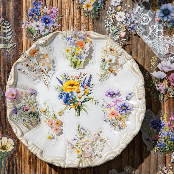 15PCS Flowers bloom series sticker