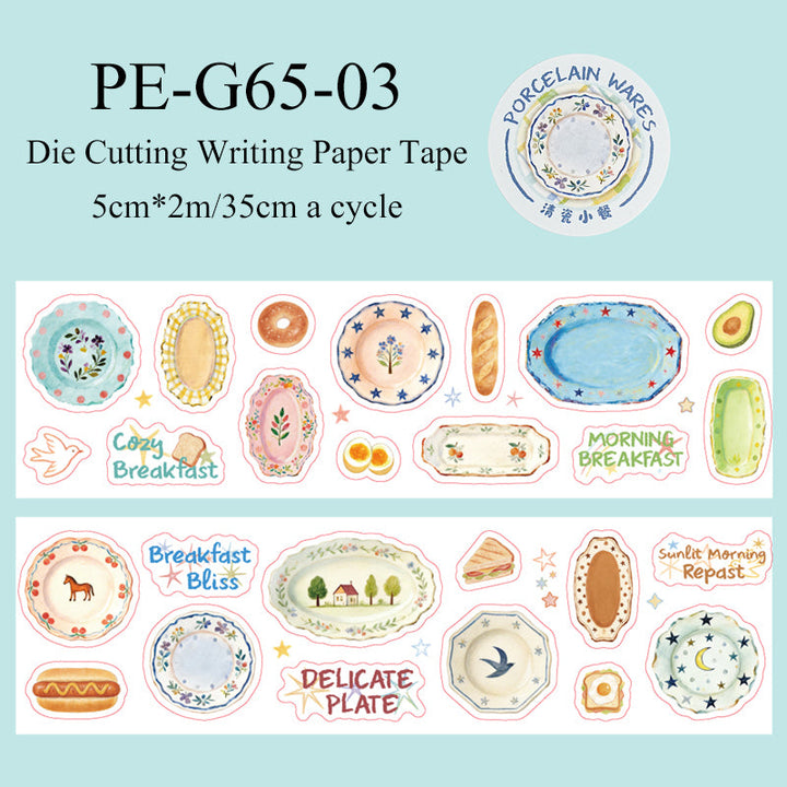 Porcelain Object Series Die Cutting Writing Paper Tape – Journaldream