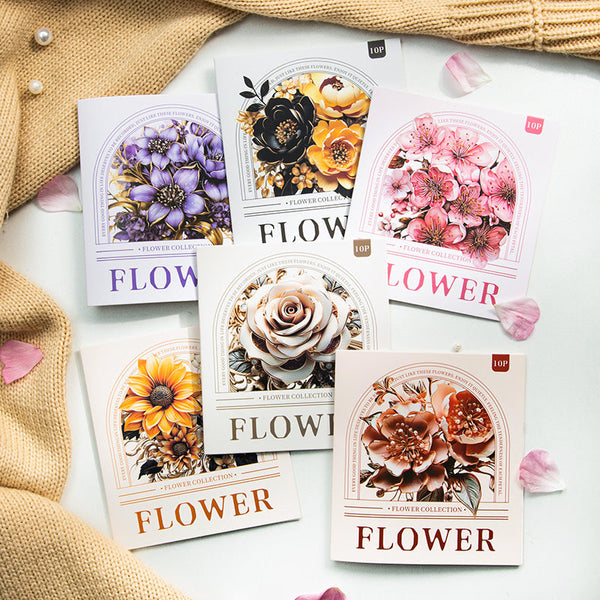 10PCS Flower Hunting series sticker