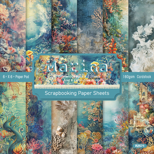 24PCS Marina material paper