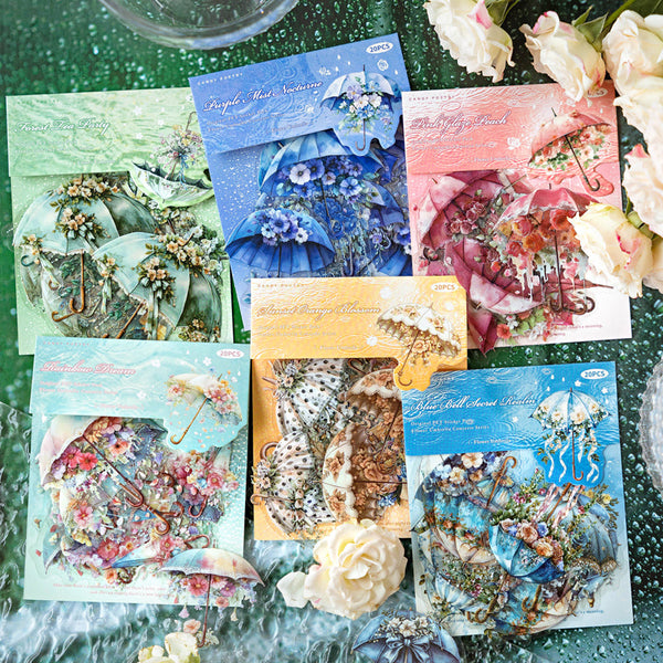 20PCS Flower Umbrella Concerto Series sticker