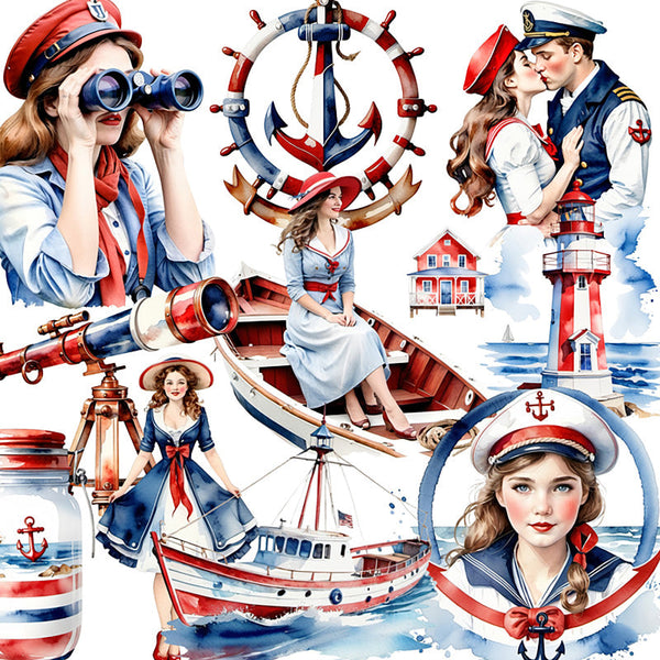 12PCS Naval life sticker