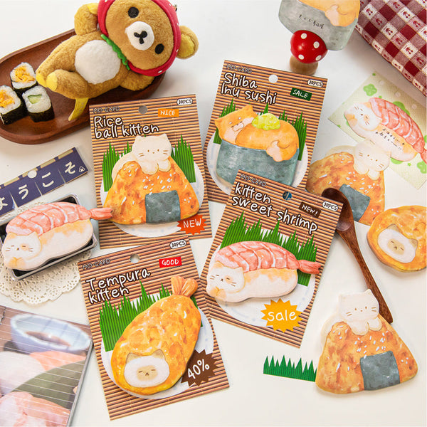 30PCS Rotating Sushi Shop series note paper