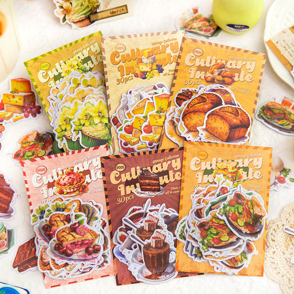 30PCS Food Academy Series sticker