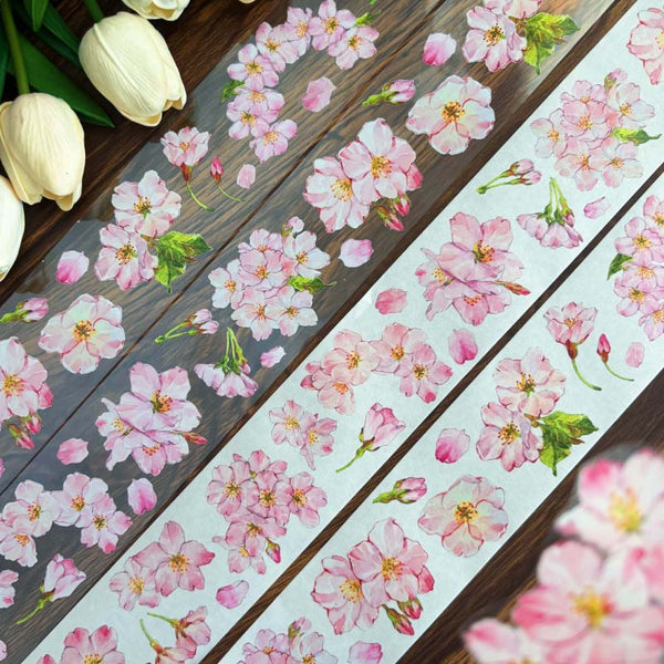 5.5cm*100cm First sight of flowers Washi/PET Tape