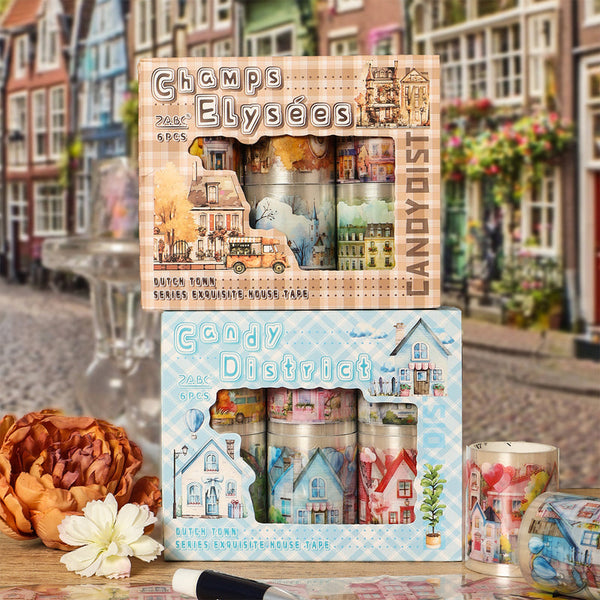 Dutch Town Series Die Cutting PET Tape Set