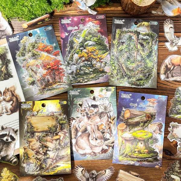 25PCS Green Field Secret Realm Series sticker