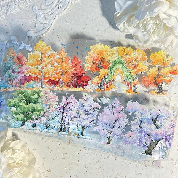 7cm*100cm Four season forest PET Tape